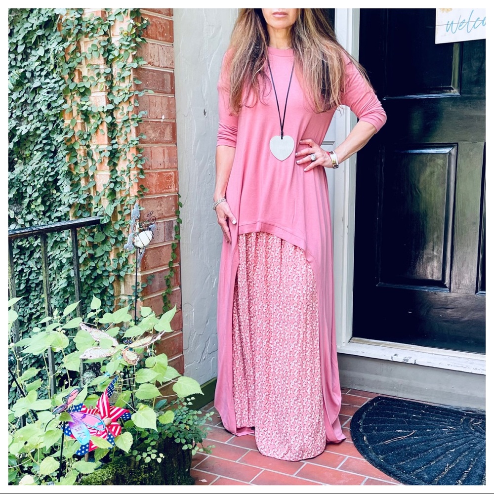Best selling high low Rose fabulous tunic dress - Picture 8 of 8